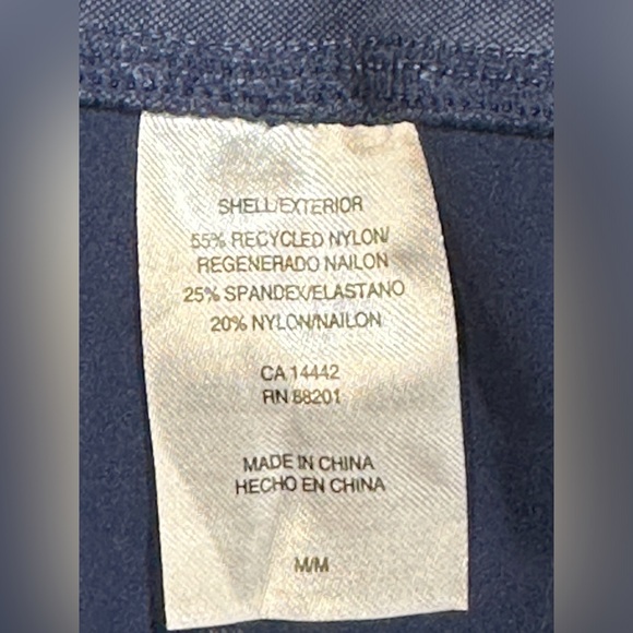 Mondetta Women's Athletic Leggings M Navy Blue 7/8 Ankle w/ Pockets Performance - Picture 5 of 8